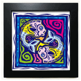 thumbnail image 1 of Constellation Pisces Mexicon Culture Engraving Black Square Frame Picture Wall Tabletop, 1 of 3