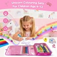 thumbnail image 3 of homicozy 106PCS Scented Washable Markers Set,Arts and Crafts Kit for Girls Ages 4-6-8-10,Travel Coloring Drawing Art Supplies with Unicorn Glitter Pencil Case,Ideal Birthday Gift for Kids, 3 of 8