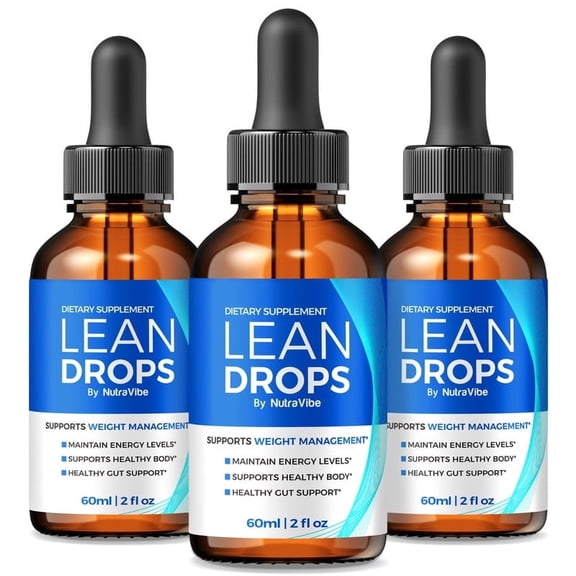(3 Pack) Lean Drops – LeanDrops Liquid Formula with a Clean Blend to Support Fitness Goals, Active Lifestyle & Wellness | Just a Few Easy Drops for a Fit-Focused Lifestyle (90 Servings)