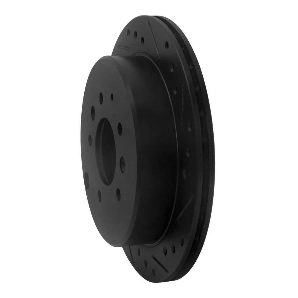 Dynamic Friction Company 633-80061R DFC Brake Rotor - Drilled And Slotted - Black