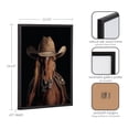 thumbnail image 6 of Kate and Laurel Horse Wearing a Western Cowboy Hat Framed Wall Art by The Creative Bunch Studio, 12x16 Black, Modern Cowboy Horse Art for Wall, 6 of 7