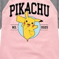 thumbnail image 3 of Pokémon  - Pikachu Collegiate - Youth Girls Raglan Graphic T-Shirt, 3 of 5