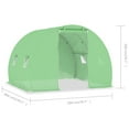 thumbnail image 2 of vidaXL Greenhouse Green Polyethylene mesh fabric, Galvanized steel Medium, 2 of 10