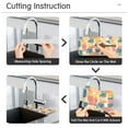 thumbnail image 5 of Faucet Mat for Kitchen Sink 15'' Sink Splash Guard Mat Super Absorbent Fast Drying Drain Pad Colorful Line Doodle Squares 2 Pack, 5 of 9