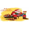 thumbnail image 4 of Christmas Piggy Bank, Little Sitting on Santa Knee with Gifts Doll and Toy Train Design, Ceramic Coin Bank Money Box for Cash Saving, 3.6" X 3.2", Multicolor, by Ambesonne, 4 of 4