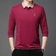 thumbnail image 2 of Camisa Polo De Color Sólido Manga Larga Hombres Moda Coreana, 2 of 6