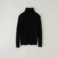 thumbnail image 6 of Girls Turtleneck Long Sleeve Ribbed Pullover Knit Top Lightweight Stretchy Youth Sweater for Casual Daily Wear, 6 of 6