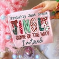 thumbnail image 4 of Probably Just Gonna Jingle Some of the Way Graphic Print T-Shirt | Funny Christmas Quote | Comfort Colors Green Tee, 4 of 6
