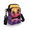 thumbnail image 3 of XYZCANDO Sunset Palm Tree Cross Body Bags for Women Lightweight Cellphone Purse with Single Shoulder Strap Mini Cute Crossbody Bag Crossbody Cell Phone Purse Portable Pouch Wallet Purple, 3 of 7