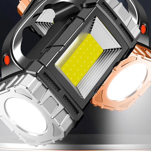 Proyector De Mano Reflector de 1200 mAh 7 modos de iluminación para acampar senderismo aventura dorado Ndcxsfigh Para Estrenar