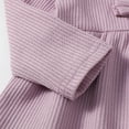 thumbnail image 7 of 12 Months Toddler Baby Girls Clothes Baby Girls Outfits 12-18 Months Girls Long Sleeve Solid Color Top Jeans Pants 2PCS Set Purple, 7 of 7