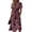 Pink, variant on Women's Halloween Cosplay Dresses V-Neck Short Sleeve Halloween Print Dress for Halloween Themed Party