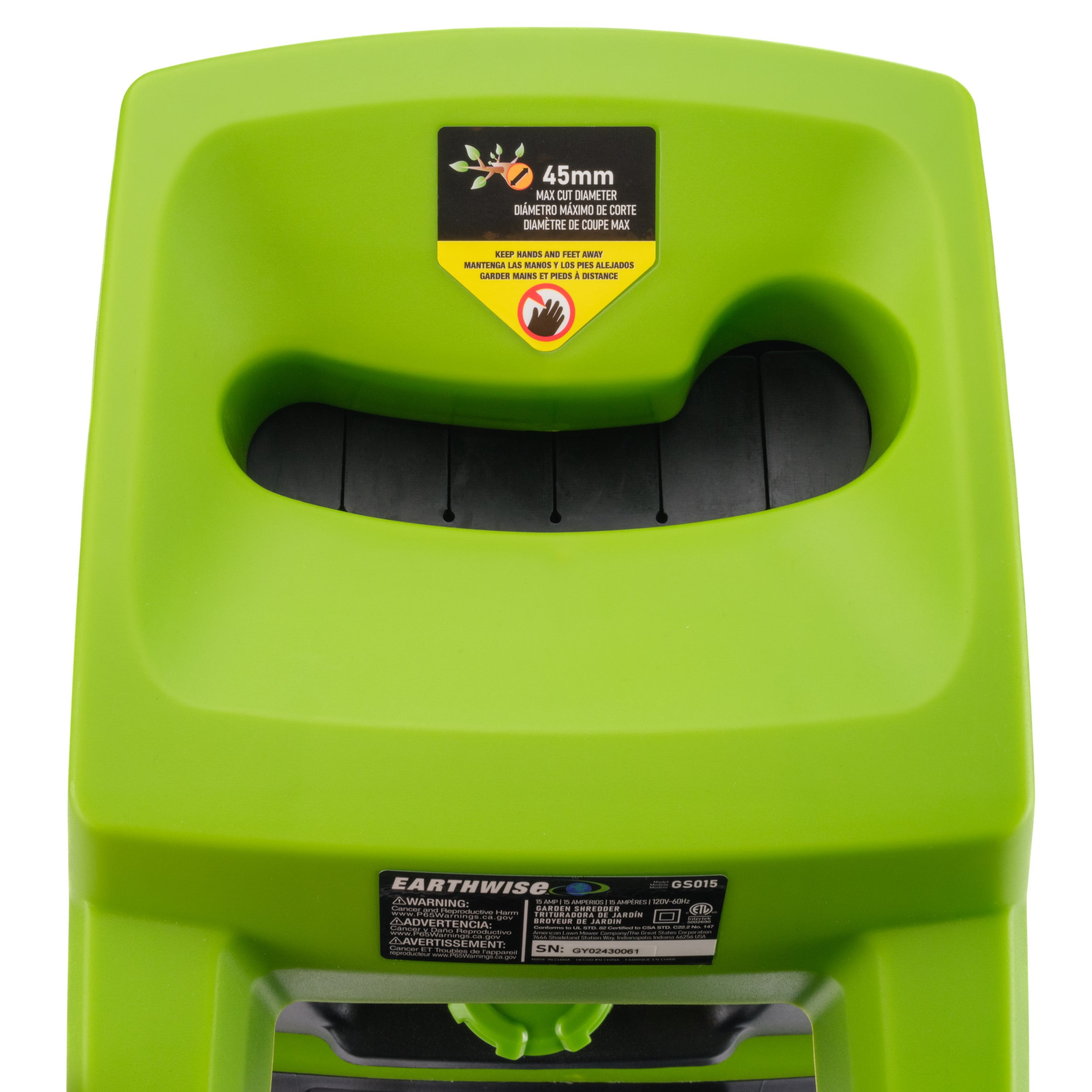 Earthwise 1.25 in. 15 Amp Electric Corded Chipper Shredder GS70015 - The  Home Depot