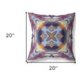 thumbnail image 5 of 20"x20" Purple Peach Indigo Muted Yellow Zippered Broadcloth Geometric Throw Pillow, 5 of 5