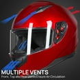 thumbnail image 3 of ILMFullFaceMotorcycleStreetBikeHelmetwithRemovableWinterNeckScarf+2VisorsDOT(S,Red), 3 of 7