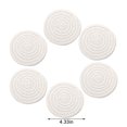 thumbnail image 3 of GQDIN Boho Round Woven Placemats Set of 6,Trivets for Dishes, Heat Resistant Hot Pads,4.3" Woven Cotton Rope Round Placemats with Holder, Table Protection For Kitchen Dining, 3 of 4