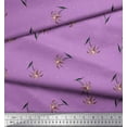 thumbnail image 3 of Soimoi Purple Cotton Duck Fabric Dot & Floral Artistic Print Fabric by Yard 42 Inch Wide, 3 of 3