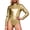 Costume 37#Gold, variant on Elegant Womens High Neck Long Sleeve Solid Color Dance Rash Guard Bodysuit for Stage Performance Gymnastics Party Evening