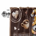 thumbnail image 4 of Farmhouse Coffee Time Rod Pocket Curtain Valance, Vintage Gnomes Desserts Brown Plaid Farmhouse Window Valance for Living Room, Bedroom, Kitchen 54"W x 18"L, 4 of 9