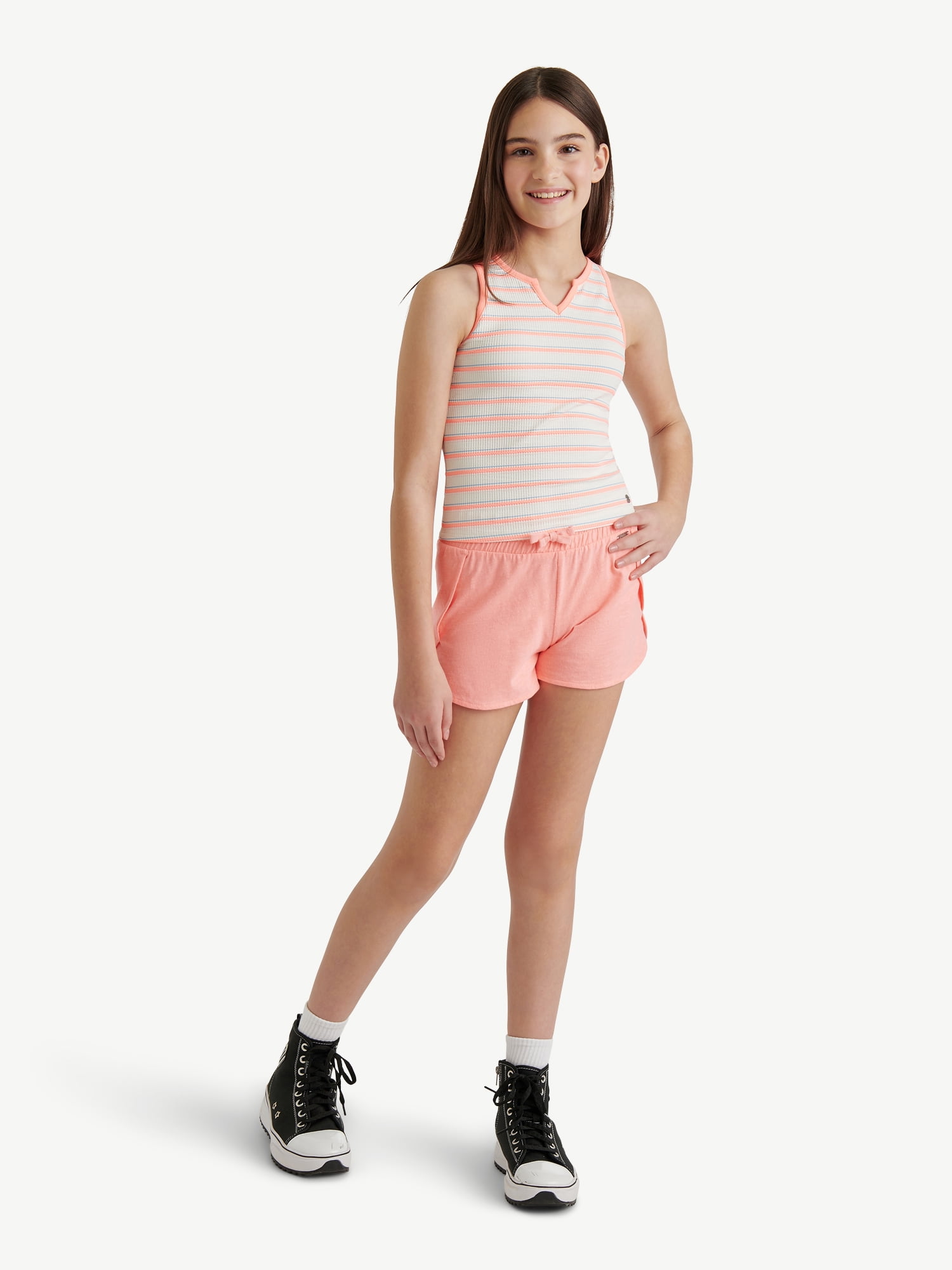 Justice Girls Striped Tee & Short Set, Sizes XS - XLP