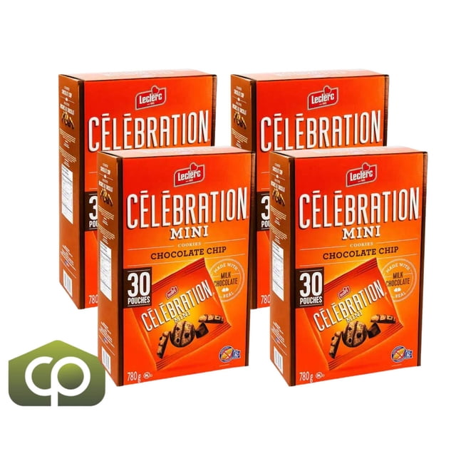 Leclerc Celebration Mini Chocolate Chip Cookies, 780 g (27 oz)(4/Case)
