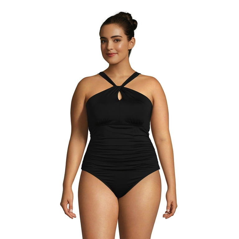 Lands End Women s Plus Size Chlorine Resistant High Neck to One