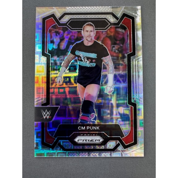 2024 Panini Prizm WWE CM Punk Premium Parallel Variety Wrestling Trading Card