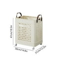 thumbnail image 4 of Xuniizn Laundry Hamper, 55L Collapsible Laundry Basket with Wheels,Waterproof Hamper with Handle, Multi Functional Laundry Sorter and Organizer, Tall Baskets for Organizing, Beige, 4 of 7