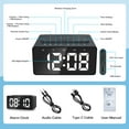 Alarm Clock Radio with Wireless Charging & USB Port, Bluetooth Speaker