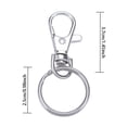 thumbnail image 4 of 25 piezas de llaveros Monstrate accesorios redondos de bricolaje plata HA061301-03, 4 of 6