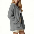 thumbnail image 4 of Gytharion Sherpa Fleece Jackets for Women Soft Comfy Long Sleeve Open Front Fuzzy Coat Fashion Solid Winter Plush Warm Coat Lightweight Loose Cardigan Outerwear with Pockets, 4 of 8