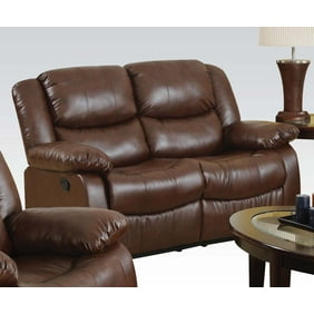 Simmons Sebring Coffee Bean Leather Loveseat