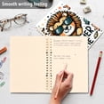 thumbnail image 5 of Cute Lion Face in Sunglasses Conches Ring Binder Notebook Journey Note Diary College Ruled Spiral Notebook Study Loose Leaf Paper A5 60 Pages, 5 of 8