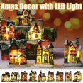 thumbnail image 1 of Casas de pueblo navideñas Cheer.US, casa de resina navideña con luces LED, casa de pueblo navideña luminosa, casa de nieve en miniatura, adornos navideños de resina iluminados, casas de pueblo con, 1 of 7