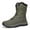 Army Green, variant on Women's Flats Winter Boots: Thickened Long Fleece Lined Warm Boots High Top Oversized Shoes White Pu, 37 Size
