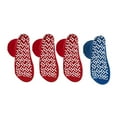 thumbnail image 4 of Nobles XXXL Extra Wide Bariatric Non Skid Slipper Socks for Swollen Feet and Edema -XXXL Extra Wide (4 Pairs 3 Red 1 Blue), 4 of 6