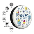 thumbnail image 4 of Fotbe You are so Sweet Funda de Llanta de Repuesto con Estampado, Engrosada, Ajuste Universal para Jeep, Remolque, RV, SUV, Camión-17 inch, 4 of 6