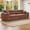 Mahogany Stripe, variant on FunMay Woven Chenille Striped Compact Sofa, White & Sage