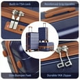 thumbnail image 3 of Vebreda 3 Piece Hardshell Luggage Set with TSA Lock, YKK Zippers, Spinner Wheels, Lightweight PC+ABS Suitcases (20”/24”/28”), 3 of 8