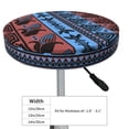 thumbnail image 4 of Lsque Vintage Corn Pattern in Red Blue Pattern Round Bar chair cushion covers Velvet Fabric Premium Comfort Protects from Scratches and Stains for 14-17 Inch Chair-13 inch, 4 of 7