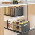 thumbnail image 2 of 2Pcs Under Kitchen Sink Organizer, Slide Out Under Sink Pull Out Organizer with Adhesive Film Under Sliding Cabinet Basket Storage Shelf for Kitchen Bathroom Black Large, 2 of 7