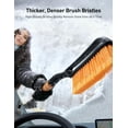 thumbnail image 3 of 27" Snow Brush and Ice Scrapers for Car Windshield, Detachable Snow Scrapers with Ergonomic Foam Grip for , Trucks, SUVs (Heavy Duty ABS, PVC Brush, Orange), 3 of 9
