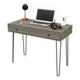 thumbnail image 4 of Inval America 1 Drawer Computer Desk with Hairpin Legs in Gray Smoke Oak, 4 of 8