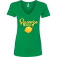 thumbnail image 3 of Inktastic Lemon Squeeze the Day Women's V-Neck T-Shirt, 3 of 5