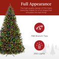 thumbnail image 4 of Best Choice Products 6ft Pre-Lit Spruce Hinged Artificial Christmas Tree w/ 250 Multicolored Lights, Foldable Stand, 4 of 8