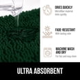 thumbnail image 4 of Juego de alfombras de baño GORILLA GRIP Soft Chenille de 2 piezas Hunter, 4 of 9
