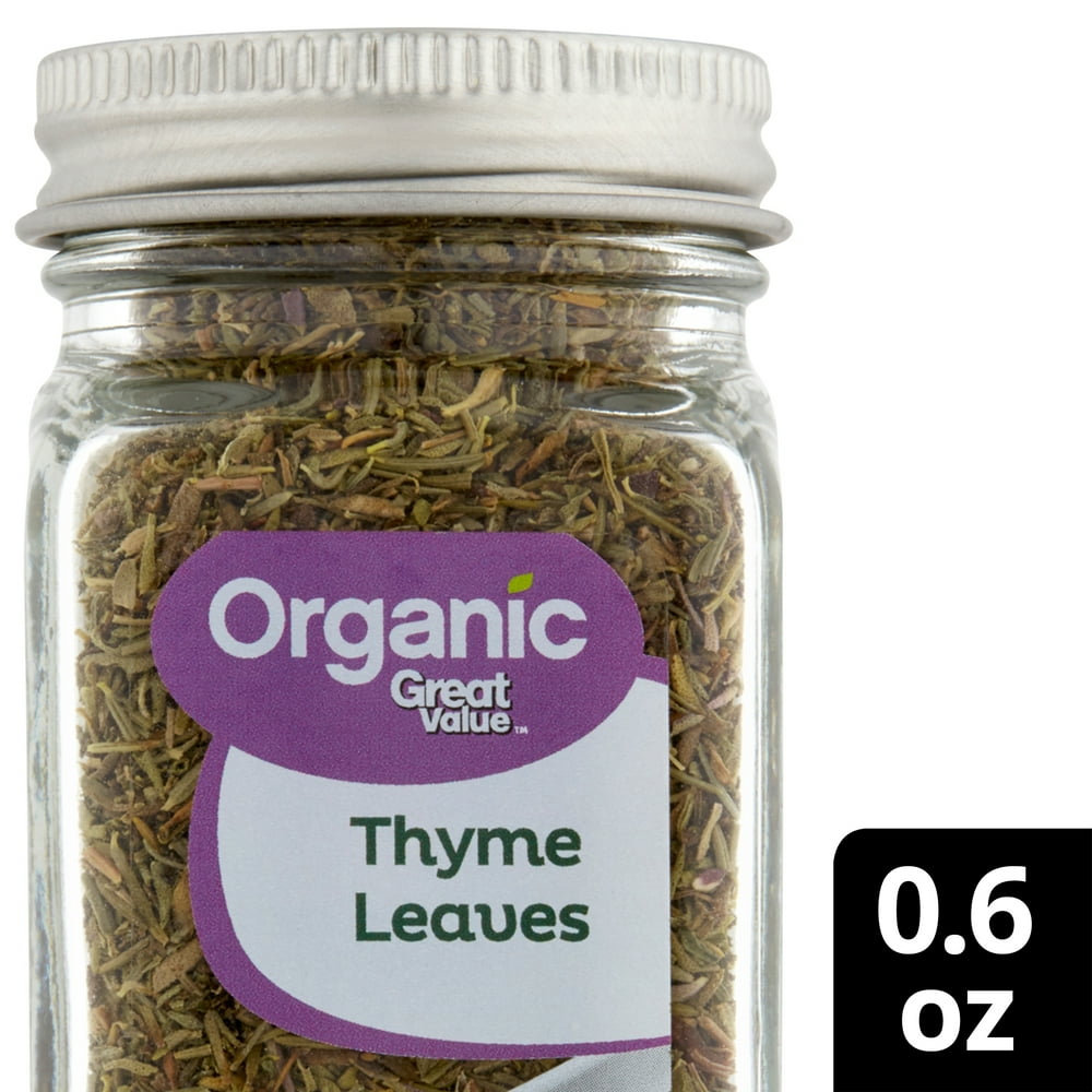 Great Value Organic Thyme Leaves, 0.6 oz