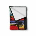 thumbnail image 2 of Aloha Soft Flannel Fleece Throw Blanket, Hawaii Surf Paradise Graphics Interpretation of Waves Palm Trees Tropical Setting, Cozy Plush for Indoor and Outdoor Use, 70" x 90", Multicolor, by Ambesonne, 2 of 6