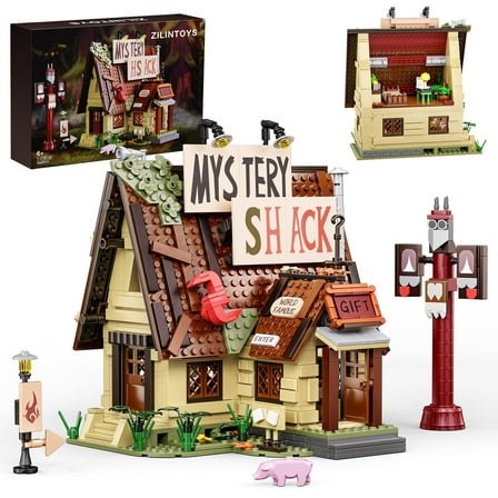 Mysterys Shack Building Block Set Cartoon Gravityed Falls House Building Kit Compatible with Lego DIY Model Display Collection Gift for Adult and TV Fans (965pcs)