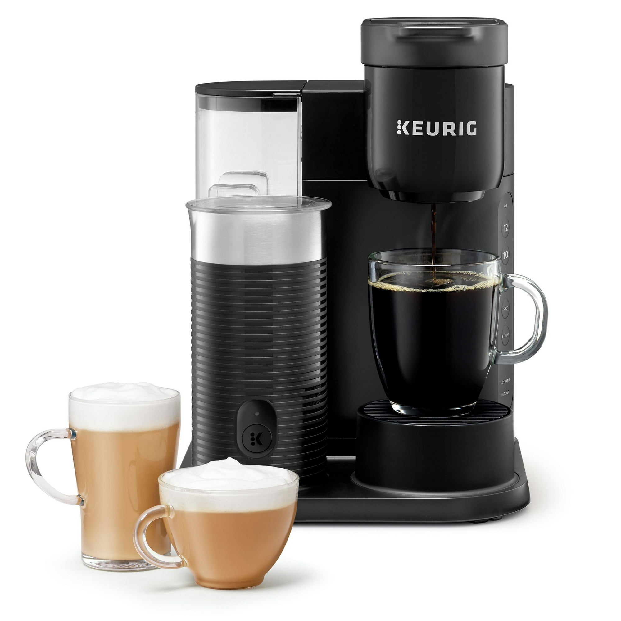 Keurig K-Cafe Essentials Single-Serve K-Cup Pod Coffee, Latte and Cappuccino Maker with Built-In Frother, Black